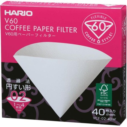 Hario kaffefilter V60 02 40stk